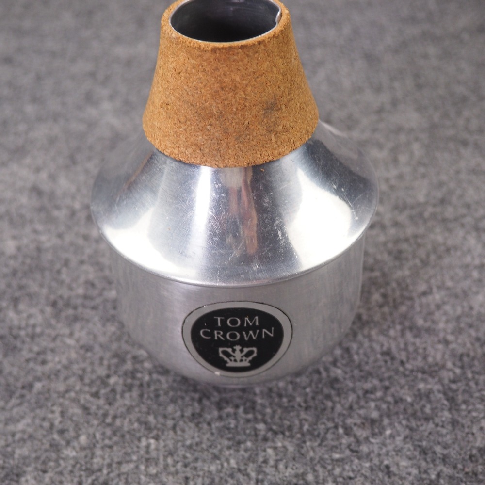 Tom Crown Trumpet Straight Mute Silver Tone Aluminum Cork Wrap Professional